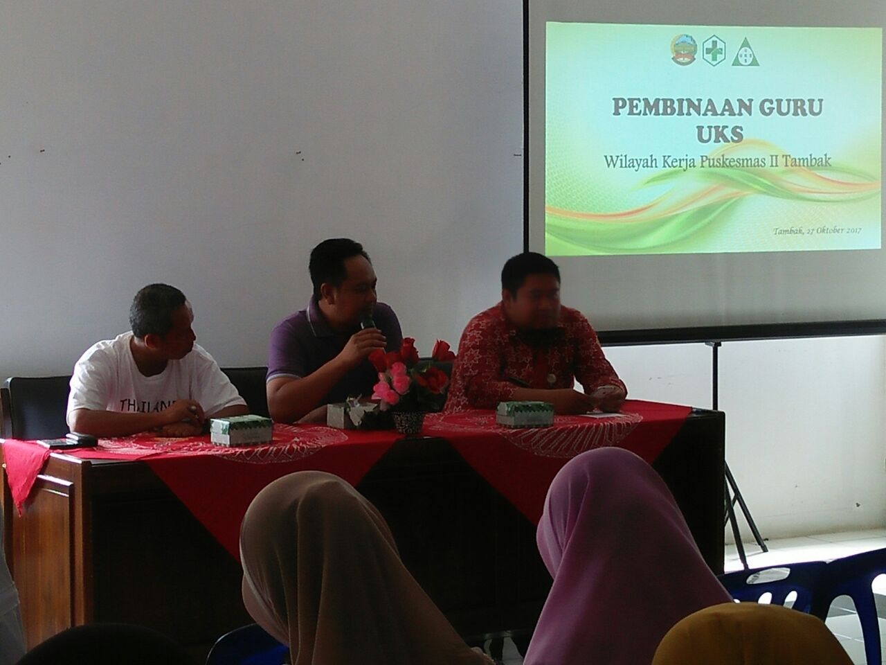 Pembukaan acara Pembinaan Guru UKS